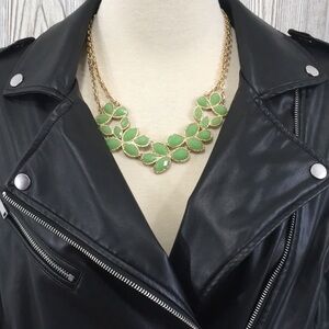 𝅺FAUX Jade Statement Necklace 20.5”